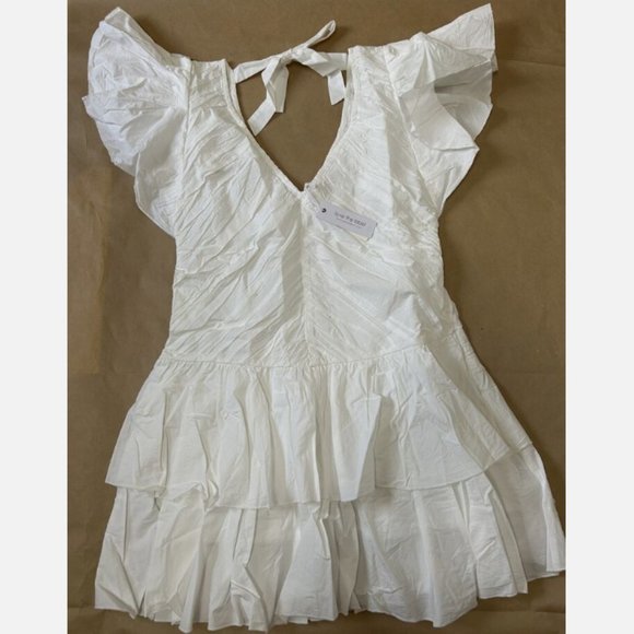 Brand New LOVE THE LABEL MINETTE RUFFLED MINI DRESS - Picture 9 of 11